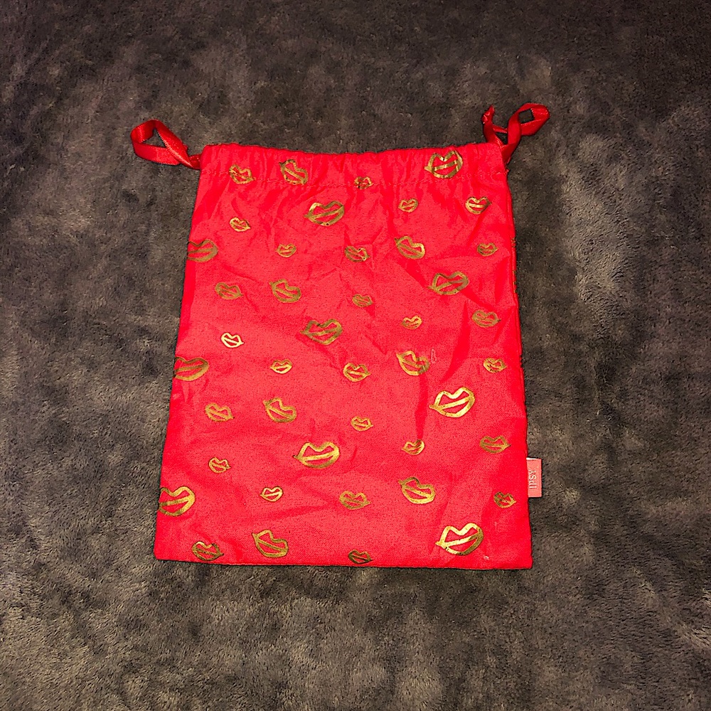 Red makeup bag